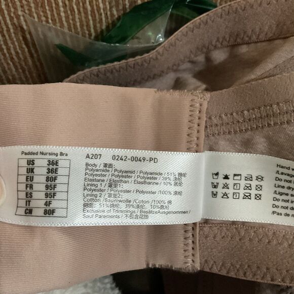 CALVENA Maternity Nursing Bra 36E Underwire Lightly Padded - Picture 8 of 8